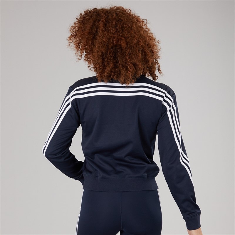 adidas Womens Iconic Wrapping 3-Stripes Snap Track Jacket Legend Ink/White - Image 2
