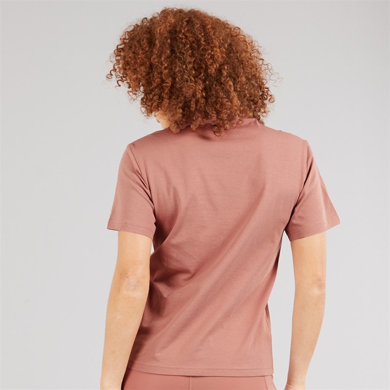 adidas Womens Lounge Mini Graphic T-Shirt Warm Clay - Image 2