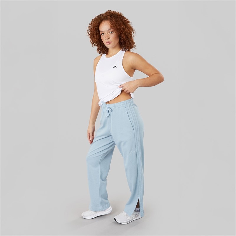 adidas Womens ALL SZN 3-Stripes French Terry Straight Leg Joggers Wonder Blue - Image 4