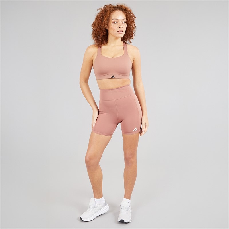 adidas Womens Own The Run Short Training Leggings Warm Clay - Image 4