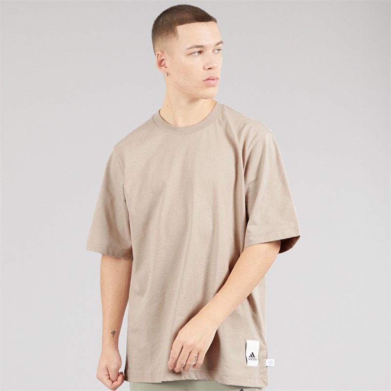 adidas Mens Lounge T-Shirt Wonder Taupe - Image 1
