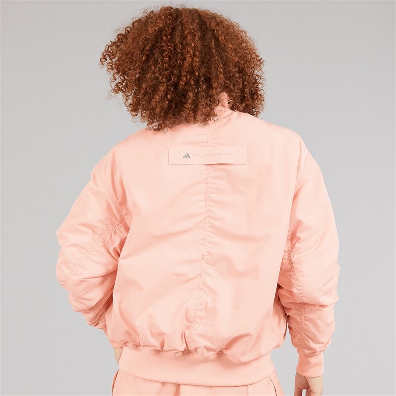 adidas Womens Stella McCartney True Nature Woven Bomber Jacket Vapour Pink - Image 2