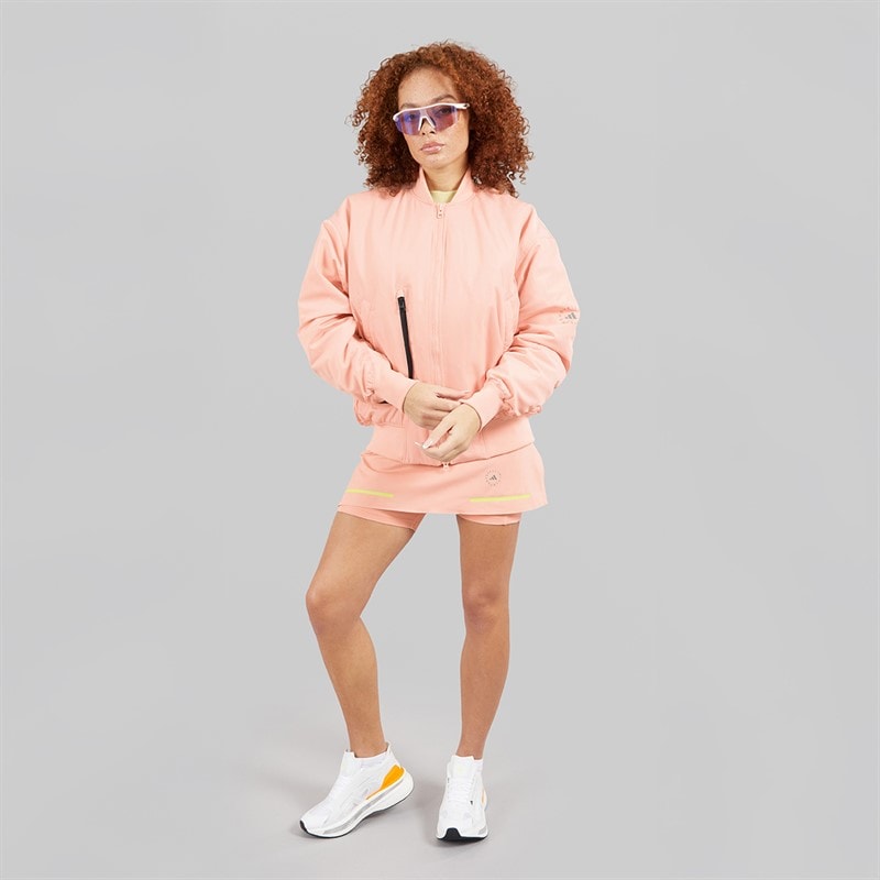adidas Womens Stella McCartney True Nature Woven Bomber Jacket Vapour Pink - Image 4