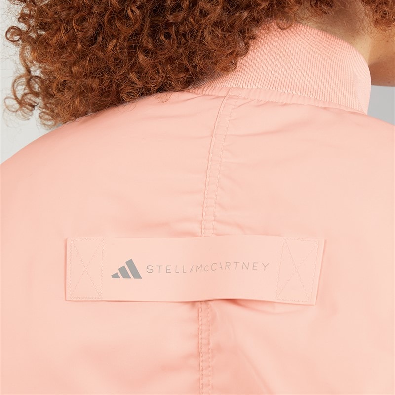 adidas Womens Stella McCartney True Nature Woven Bomber Jacket Vapour Pink - Image 5