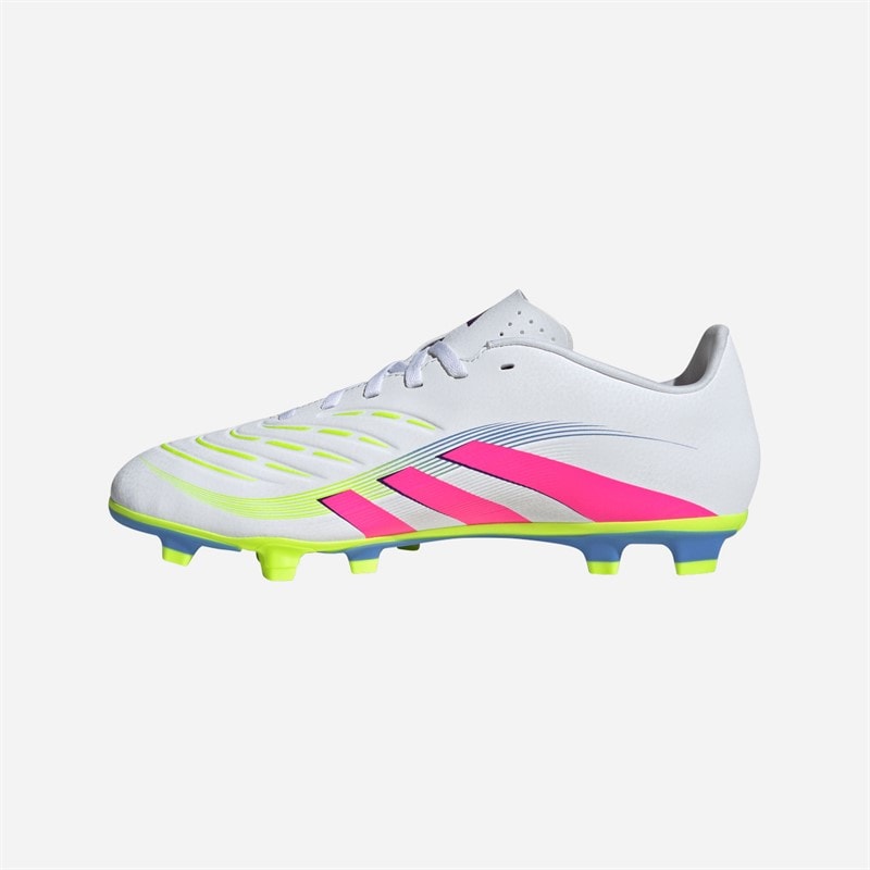 adidas Mens Predator Club FG/MG Firm/Multi Ground Football Boots Cloud White/Lucid Lemon/Lucid Pink - Image 5