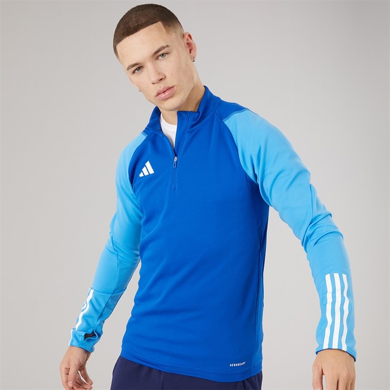 adidas Mens Workout Half Zip Training Top Mint Tone Mel - Image 1