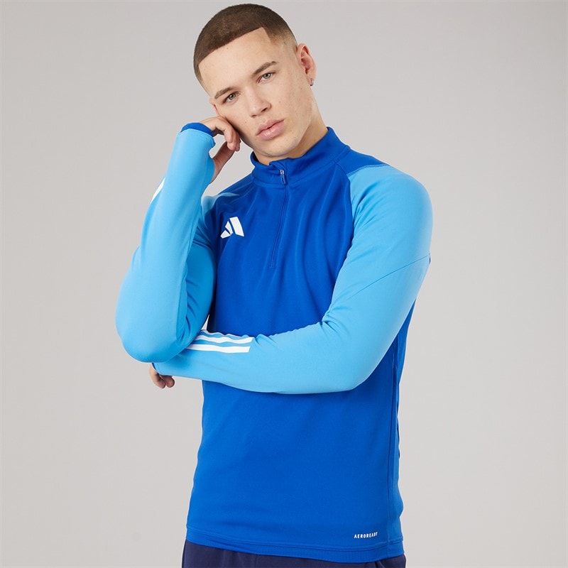 adidas Mens Workout Half Zip Training Top Mint Tone Mel - Image 3