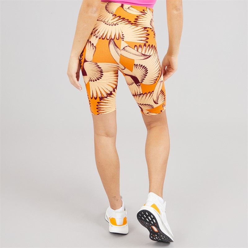 adidas Womens X Farm Bike Shorts Semi Spark/Bright Orange/Shadow Red - Image 2