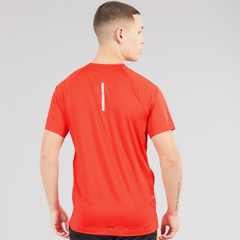 adidas Mens Gym Training T-Shirt Bright Red - Image 2