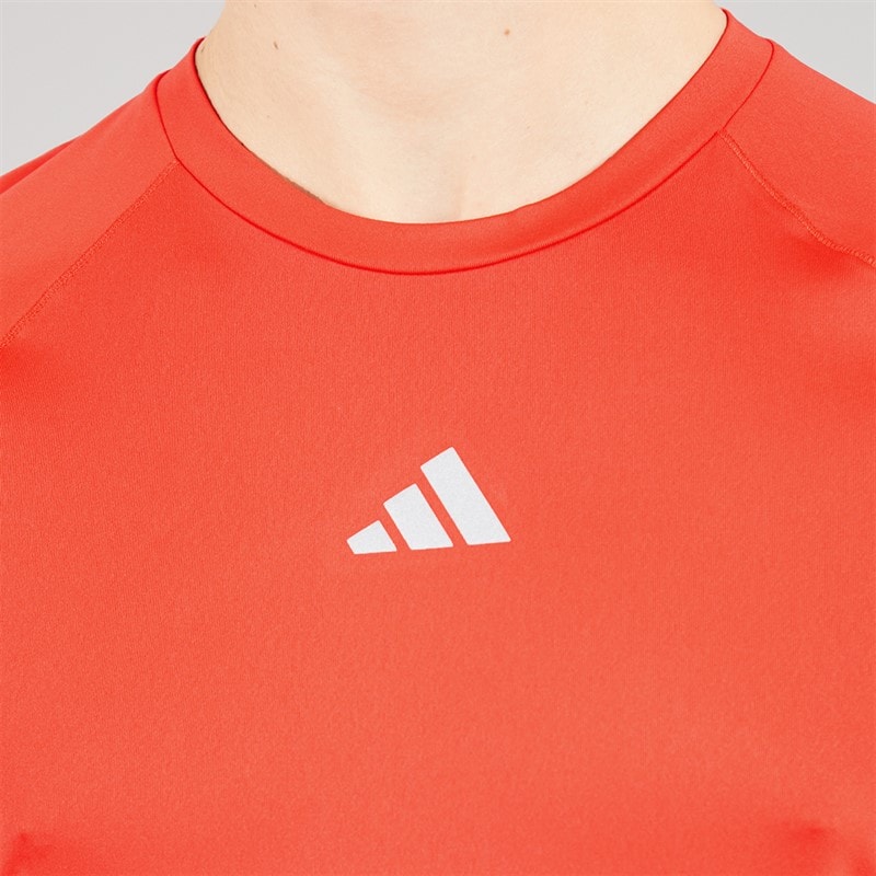 adidas Mens Gym Training T-Shirt Bright Red - Image 3
