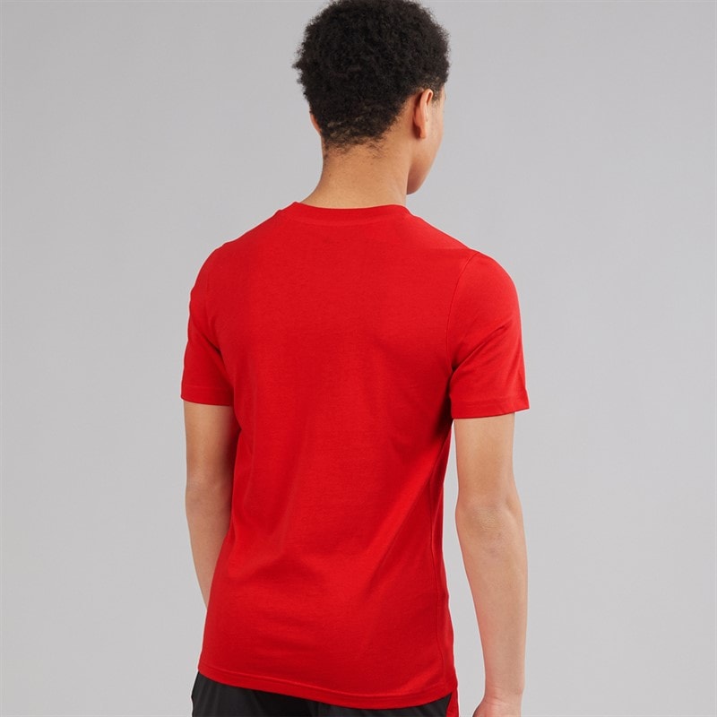 adidas Junior Boys House Of Tiro Graphic T-Shirt Pure Ruby - Image 2