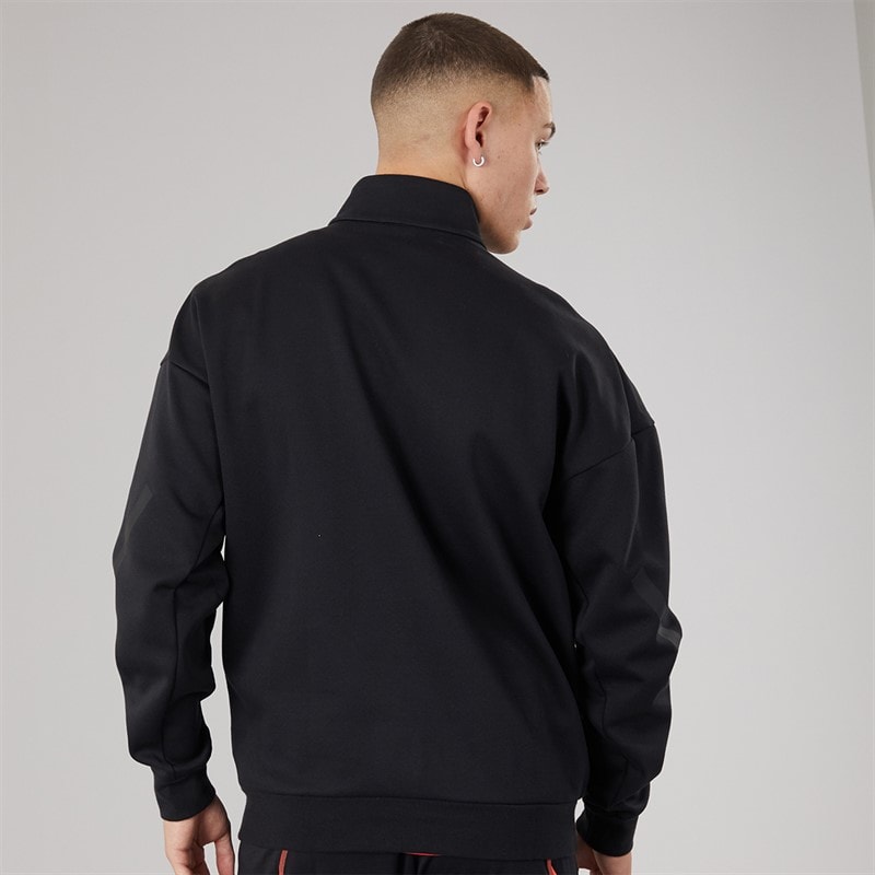 adidas Mens Z.N.E. Quarter Zip Sweatshirt Black - Image 2