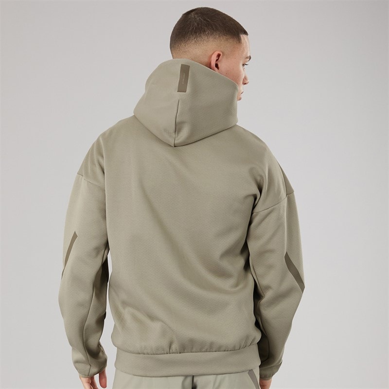adidas Mens Z.N.E. Full Zip Hooded Track Jacket Putty Beige - Image 2