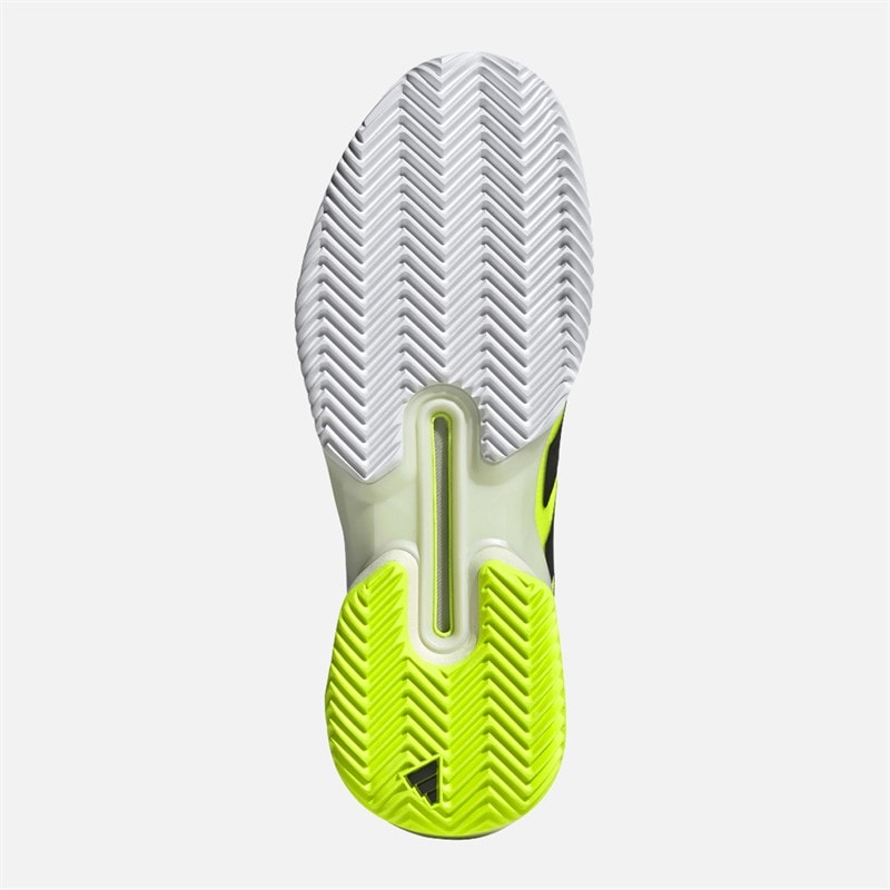 adidas Mens Adizero Ubersonic 5 Tennis Court Shoes Lucid Lemon/Core Black/Cloud White - Image 2