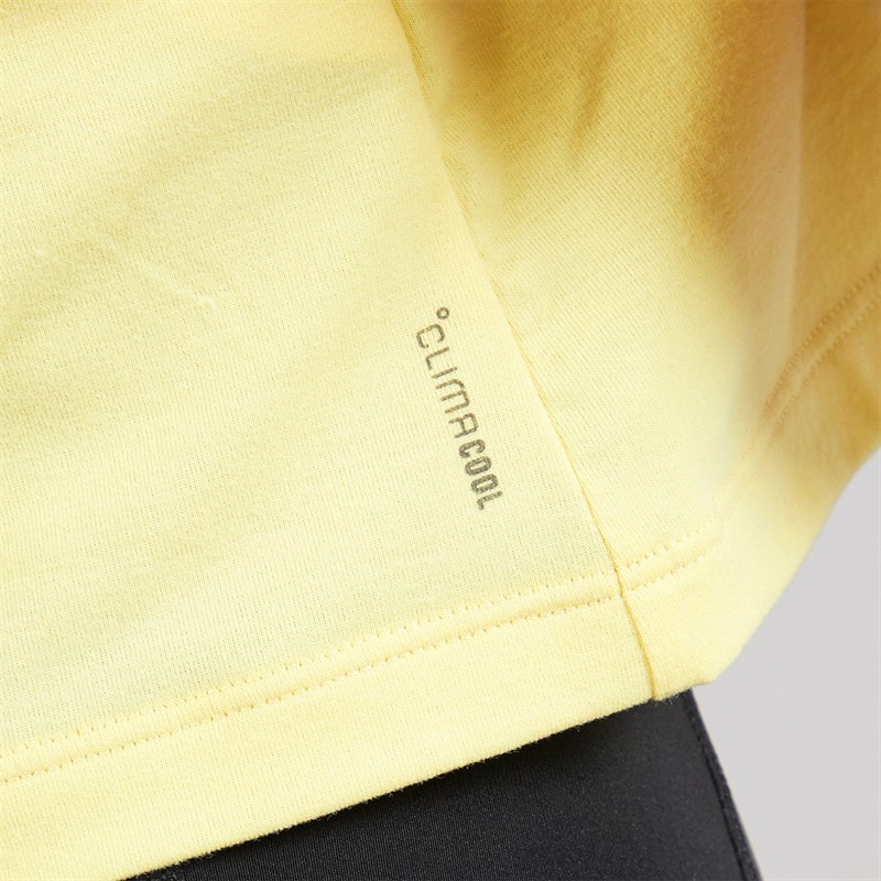 adidas Womens Power 3-Stripes Boxy Tank Top Powder Yellow - Image 5