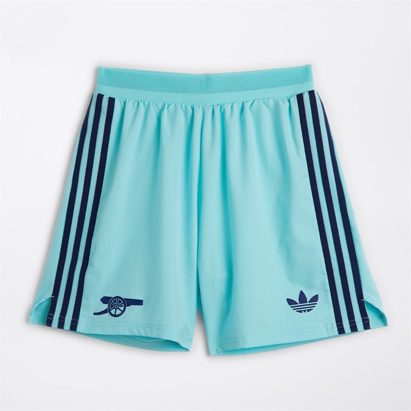 adidas Mens AFC Arsenal 24/25 Authentic Third Shorts Clear Aqua/Night Sky - Image 1