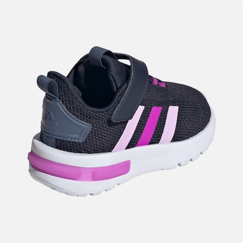 adidas Infant Girls Racer Tr23 Elastic Laces Trainers Legend Ink/Bliss Lilac/Flash Pink - Image 3