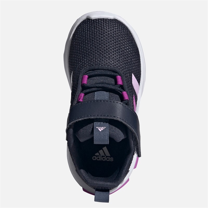 adidas Infant Girls Racer Tr23 Elastic Laces Trainers Legend Ink/Bliss Lilac/Flash Pink - Image 4