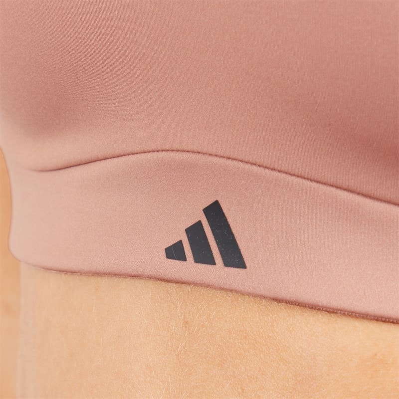 adidas Womens TLRD Impact Luxe Training High Support Bra Warm Clay - Image 3