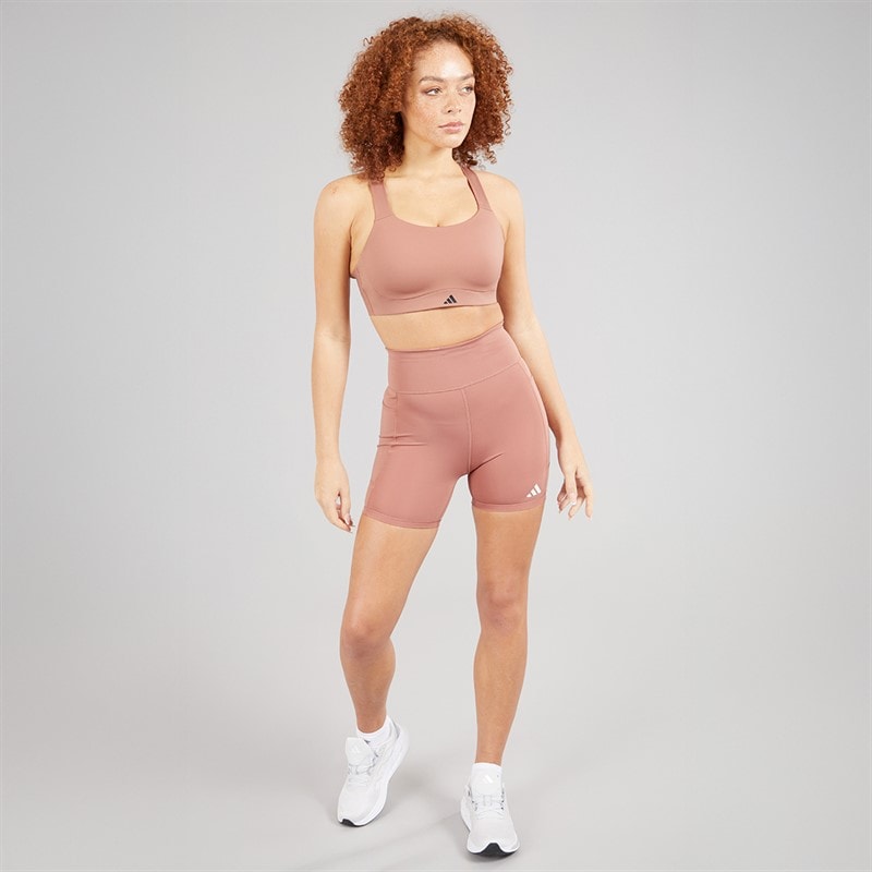 adidas Womens TLRD Impact Luxe Training High Support Bra Warm Clay - Image 4