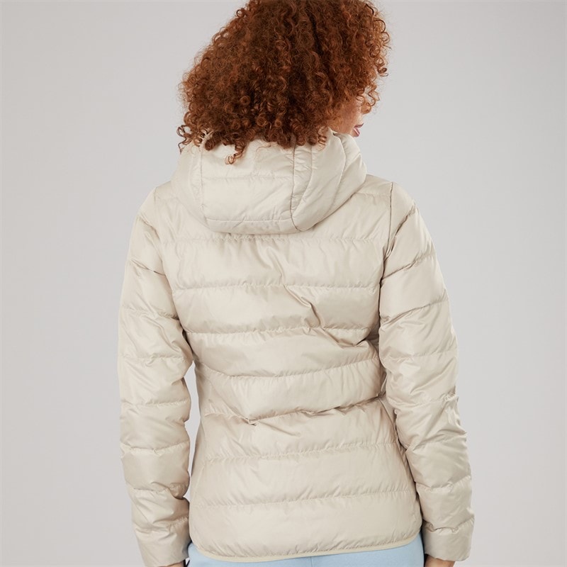 adidas Womens Essentials Light Down Insulated Hooded Jacket Wonder Beige - Image 2