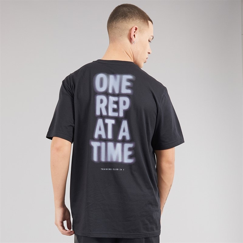 adidas Mens Climacool One Rep At A Time Back Graphic Training T-Shirt Black - Image 1