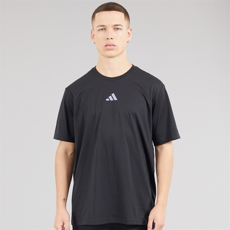 adidas Mens Climacool One Rep At A Time Back Graphic Training T-Shirt Black - Image 2