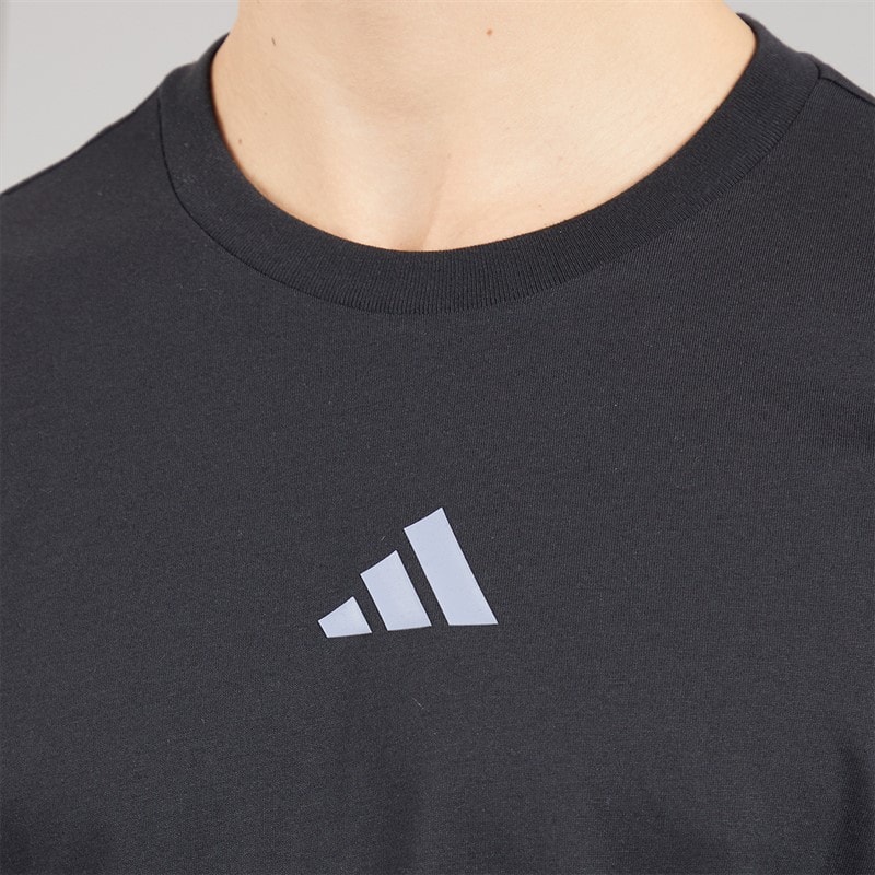 adidas Mens Climacool One Rep At A Time Back Graphic Training T-Shirt Black - Image 3