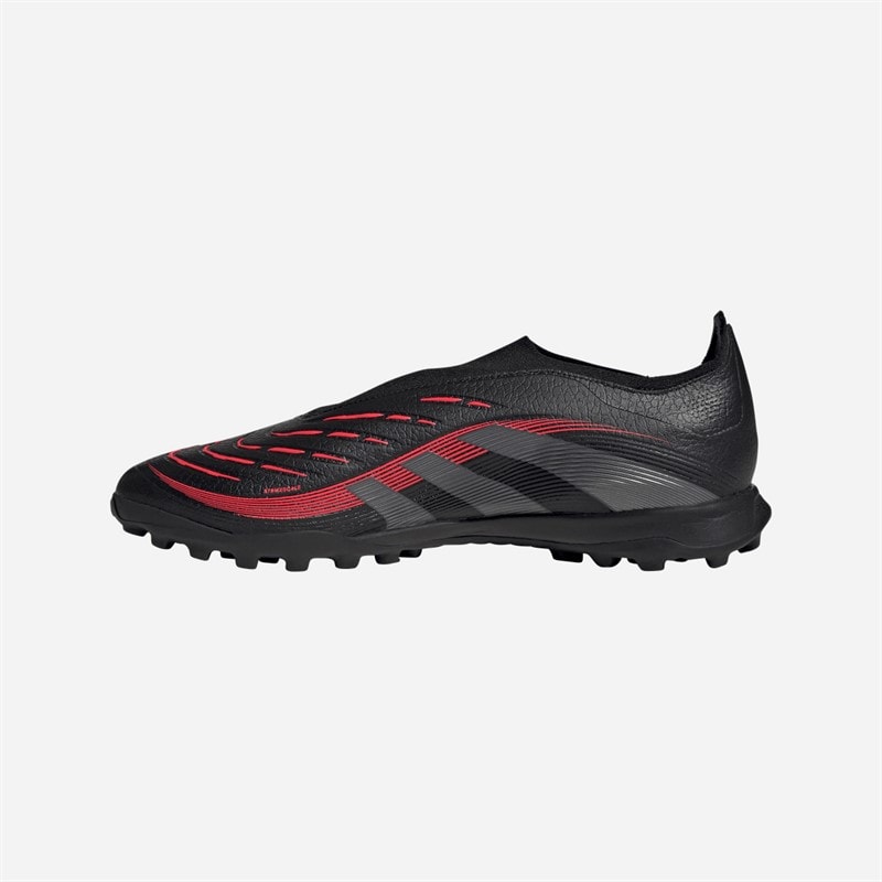 adidas Mens Predator League Laceless TF Astro Football Boots Core Black/Grey Four/Lucid Red - Image 5