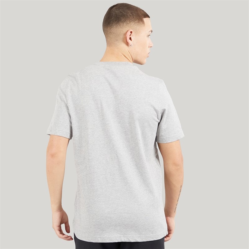 adidas Mens Essentials Big Logo T-Shirt Medium Grey Heather/Black - Image 2