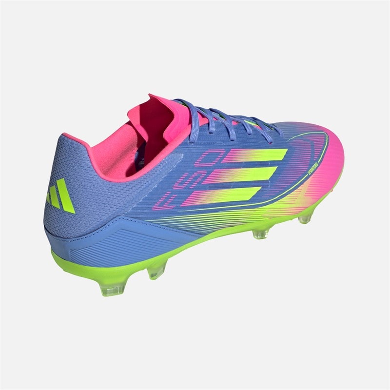 adidas Mens F50 League FG/MG Firm/Multi Ground Football Boots Blue Fusion/Lucid Lemon/Lucid Pink - Image 3