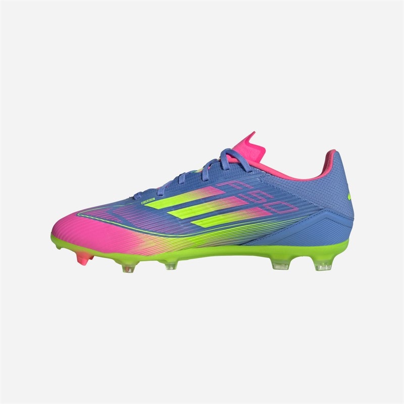 adidas Mens F50 League FG/MG Firm/Multi Ground Football Boots Blue Fusion/Lucid Lemon/Lucid Pink - Image 5