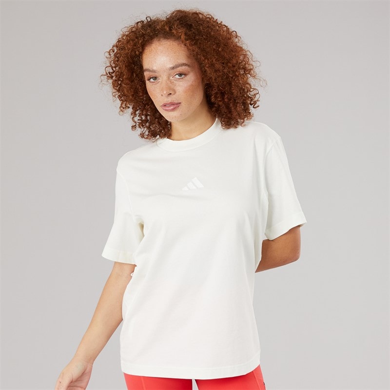 adidas Womens All SZN Loose Fit T-Shirt Off White - Image 1
