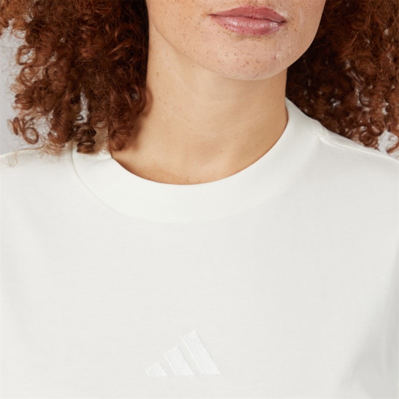 adidas Womens All SZN Loose Fit T-Shirt Off White - Image 3