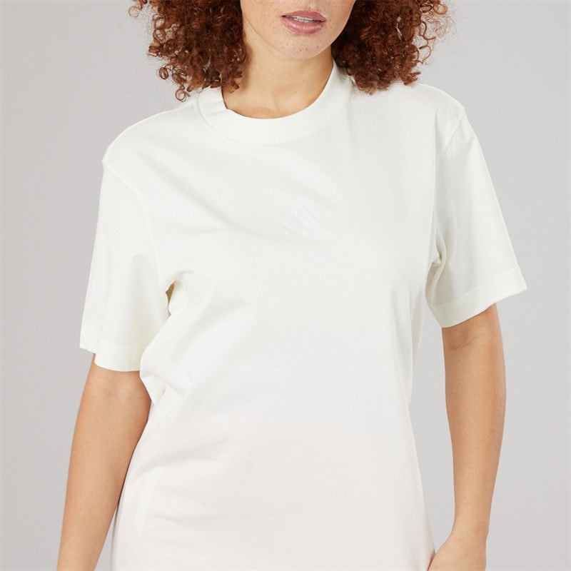 adidas Womens All SZN Loose Fit T-Shirt Off White - Image 5