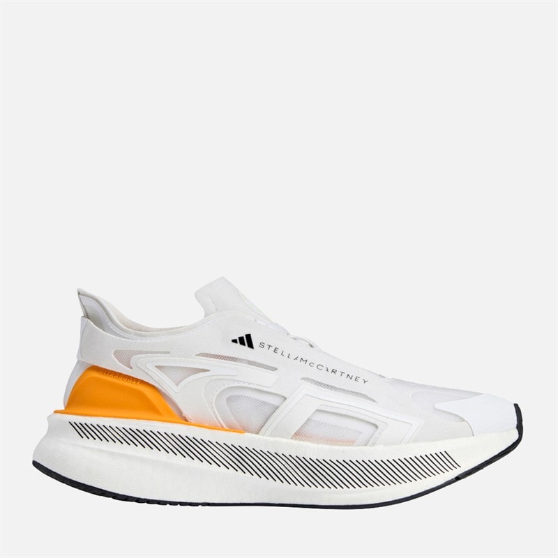 adidas Womens Stella McCartney Ultraboost 5 Neutral Running Trainers Cloud White/Semi Solar Slime/Eqt Yellow - Image 1