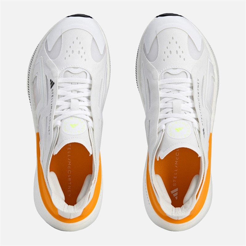 adidas Womens Stella McCartney Ultraboost 5 Neutral Running Trainers Cloud White/Semi Solar Slime/Eqt Yellow - Image 4