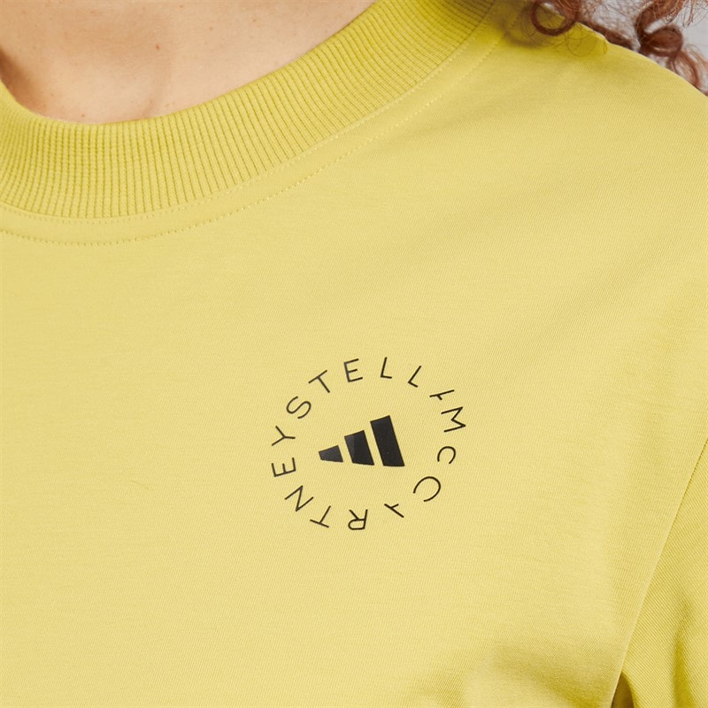 adidas Womens Stella McCartney True Casuals T-Shirt Halo Gold - Image 3