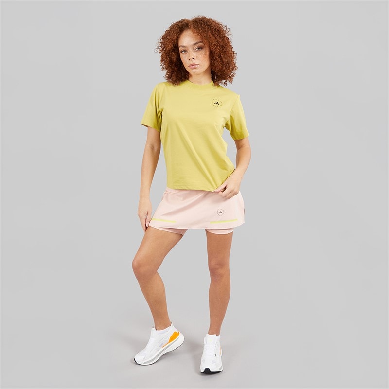 adidas Womens Stella McCartney True Casuals T-Shirt Halo Gold - Image 4