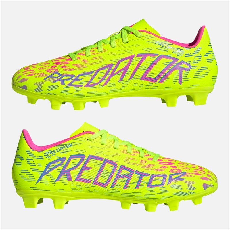 adidas Mens Predator Club FG/MG Firm/Multi Ground Football Boots Lucid Lemon/Blue Fusion/Lucid Pink - Image 1