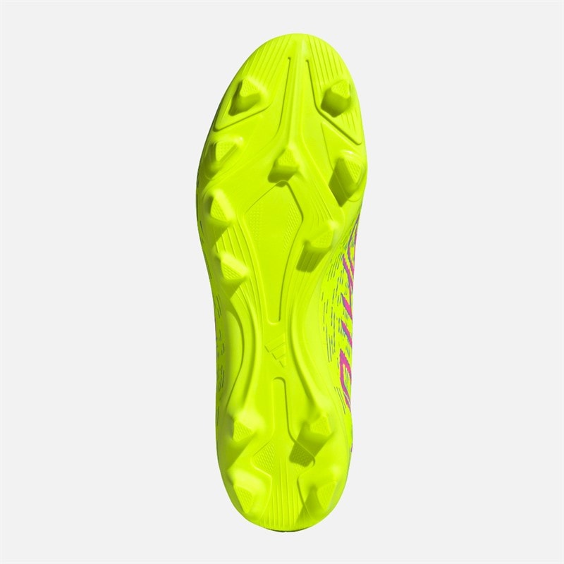 adidas Mens Predator Club FG/MG Firm/Multi Ground Football Boots Lucid Lemon/Blue Fusion/Lucid Pink - Image 2