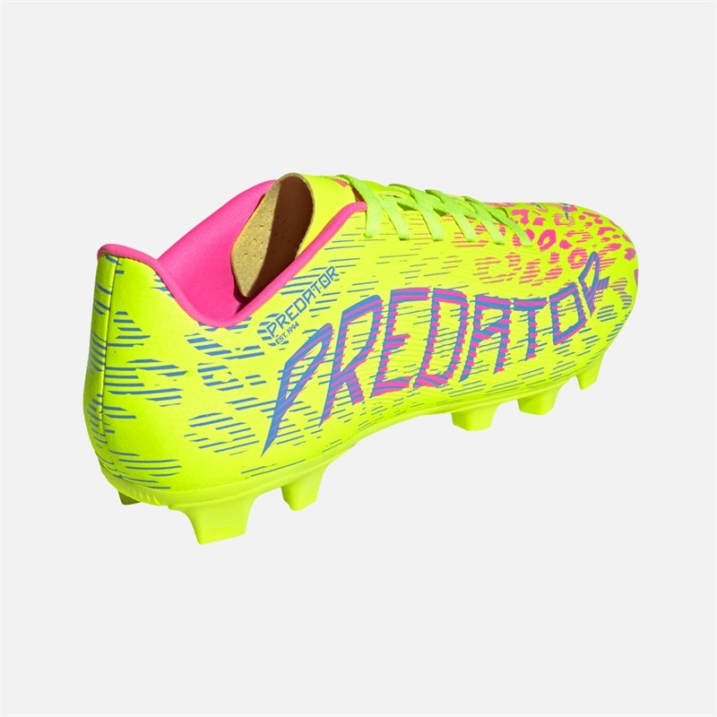 adidas Mens Predator Club FG/MG Firm/Multi Ground Football Boots Lucid Lemon/Blue Fusion/Lucid Pink - Image 3