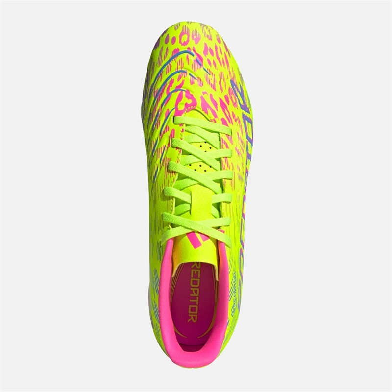 adidas Mens Predator Club FG/MG Firm/Multi Ground Football Boots Lucid Lemon/Blue Fusion/Lucid Pink - Image 4