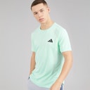 adidas Mens Tech Apparel Colorblock Training T-Shirt Semi Flash Aqua