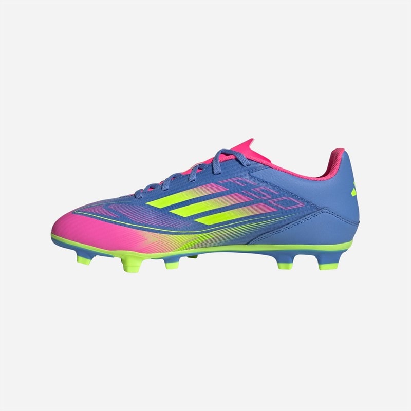 adidas Mens F50 Club FG/MG Firm/Multi Ground Football Boots Blue Fusion/Lucid Lemon/Lucid Pink - Image 5