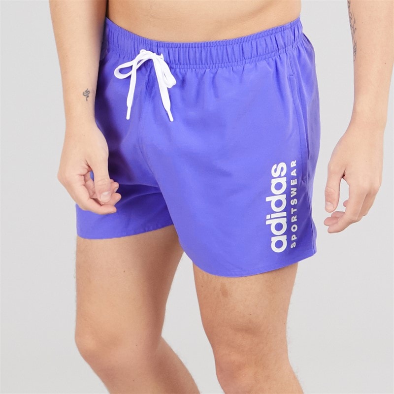 adidas Mens Essentials Logo CLX Swim Shorts Cobalt Blue - Image 1
