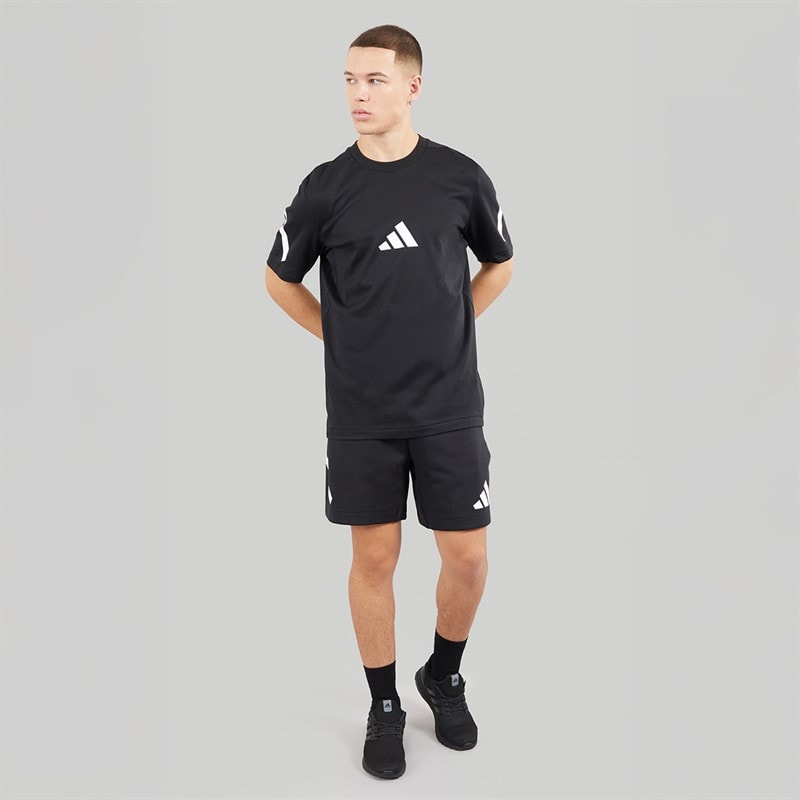 adidas Mens Z.N.E. T-Shirt Black/White - Image 4