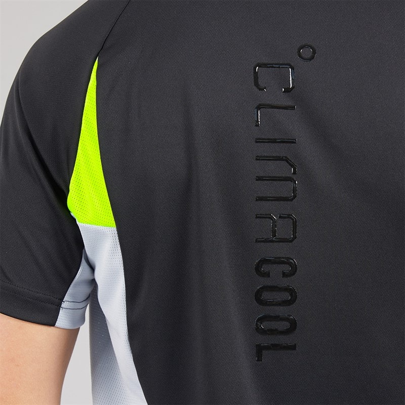 adidas Mens Tech Apparel Colorblock Training T-Shirt Black - Image 5