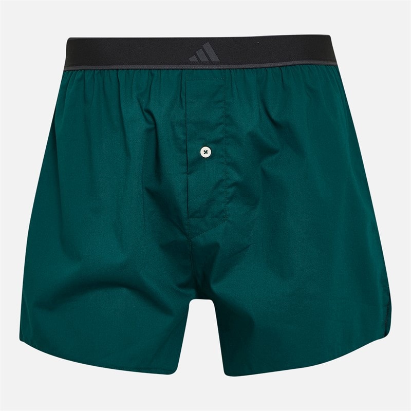 adidas Mens Two Pack Boxers Green Print - Image 3
