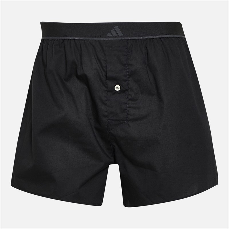 adidas Mens Two Pack Boxers Black/Print - Image 2